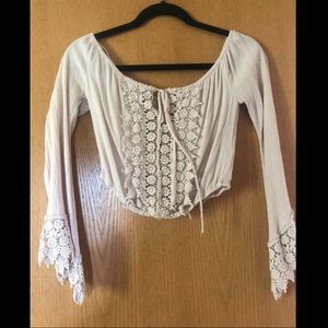 Bell sleeve Crop Top